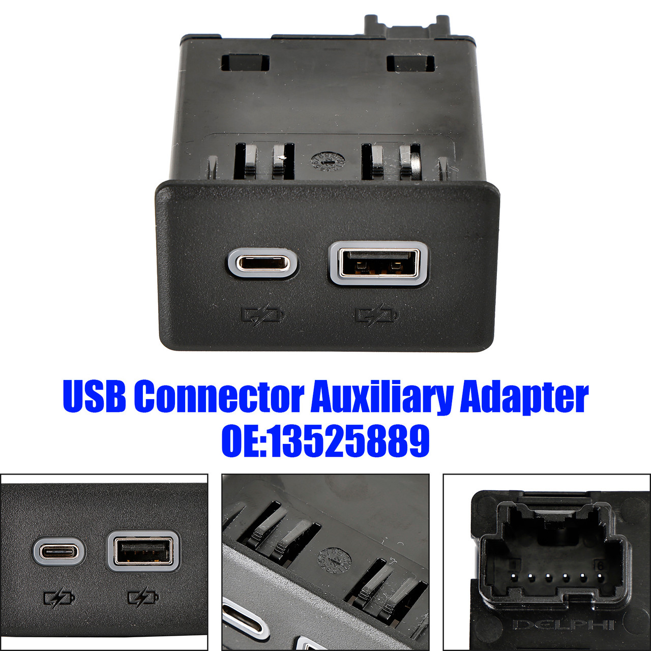 USB Connector Auxiliary Adapter 13525889 for Silverado Sierra 1500 2500 3500