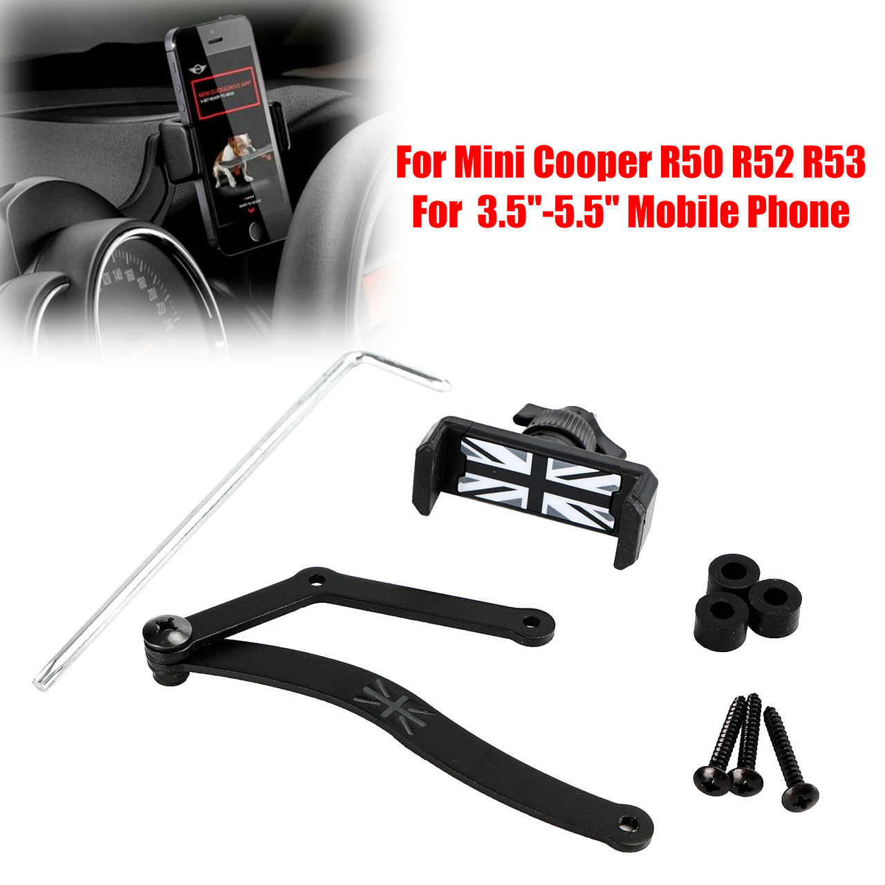 360¡ãRotation Car Mobile Phone Holder Mount for Mini Cooper R50 R52 R53