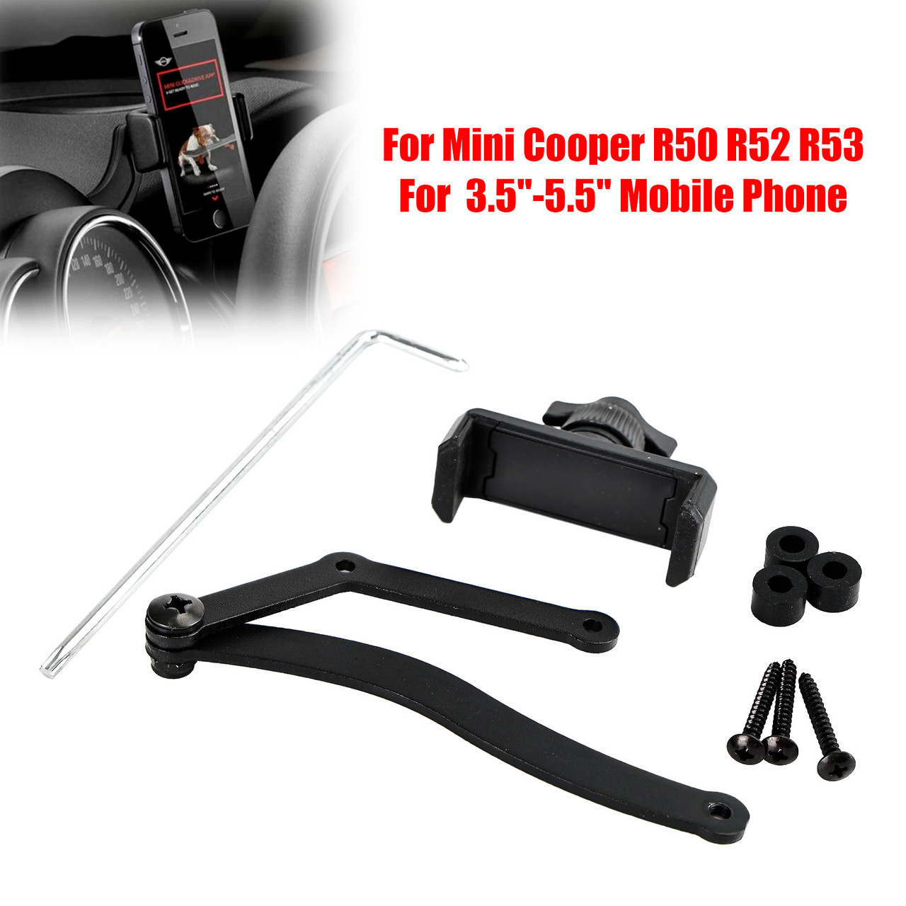 360¡ãRotation Car Mobile Phone Holder Mount for Mini Cooper R50 R52 R53