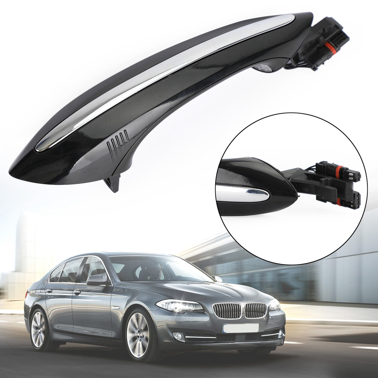 Black Exterior Rear Left Door Handle 51217231933 For BMW F10 F01