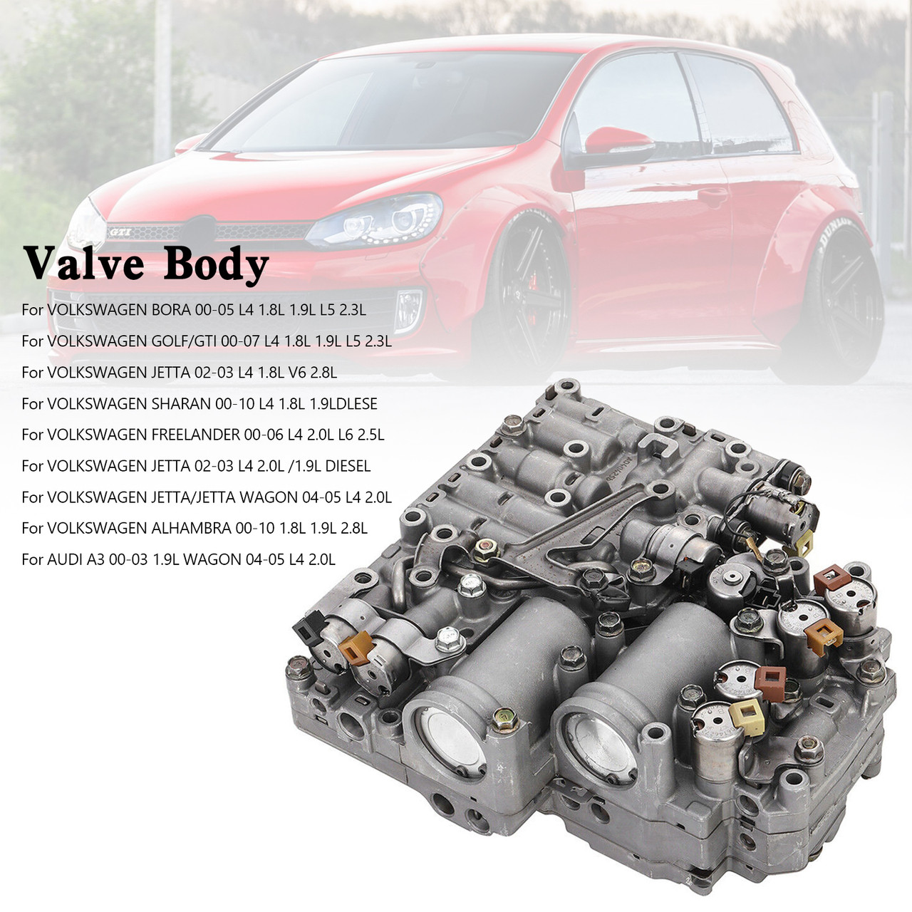 00-07 VOLKSWAGEN GOLF/GTI L4 1.8L 1.9L L5 2.3L 09A JF506E Transmission Valve Body 5 Speed