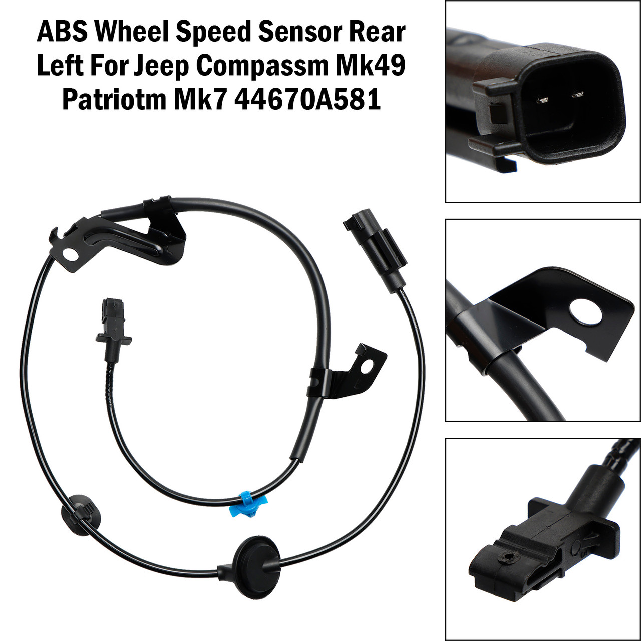 ABS Wheel Speed Sensor Rear Left For Jeep Compassm Mk49 Patriotm Mk7 44670A581