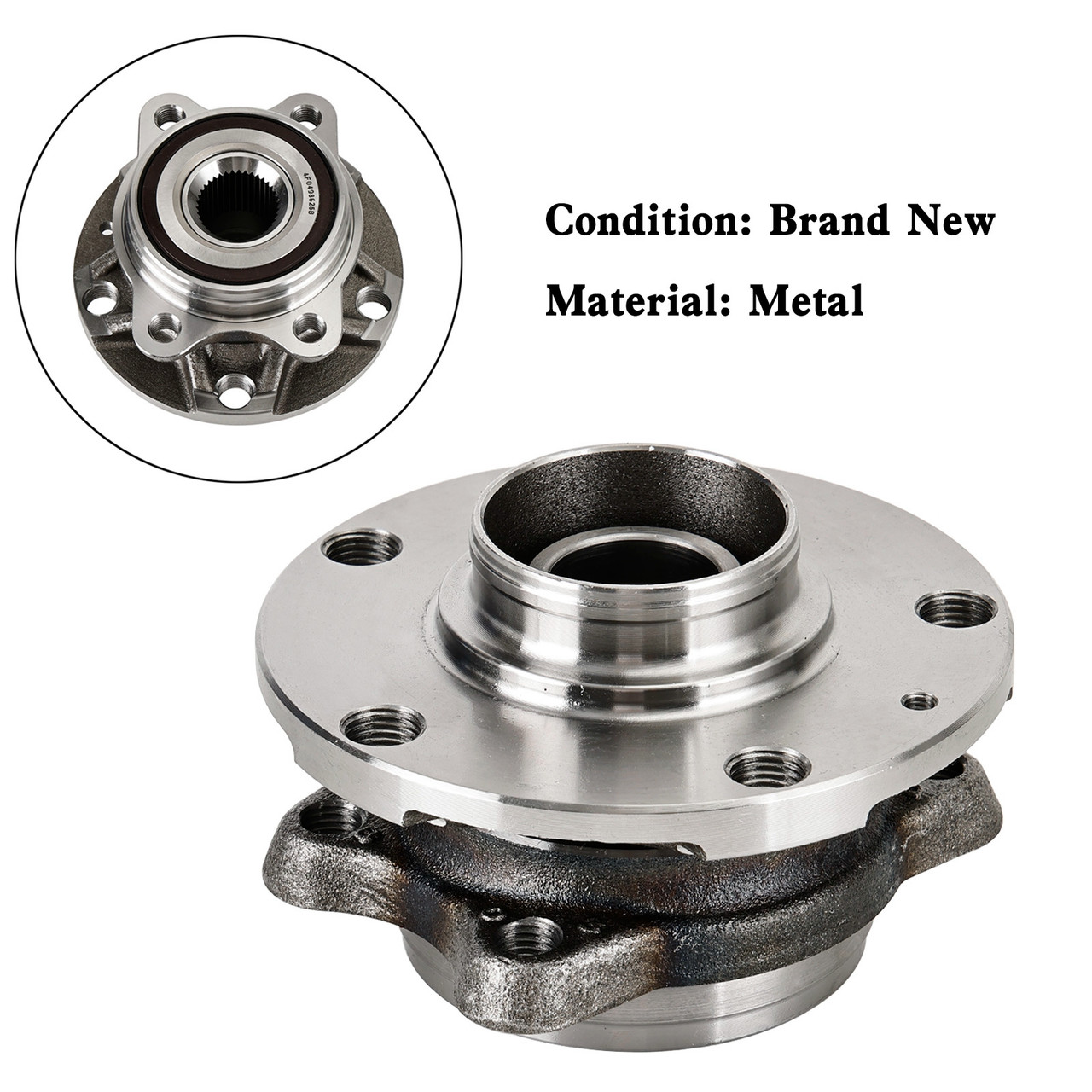 Front Wheel Bearing Hub 4F0498625B For Audi A6 A6 Allroad C6 4F2 4F5 R8 422 423 427 429