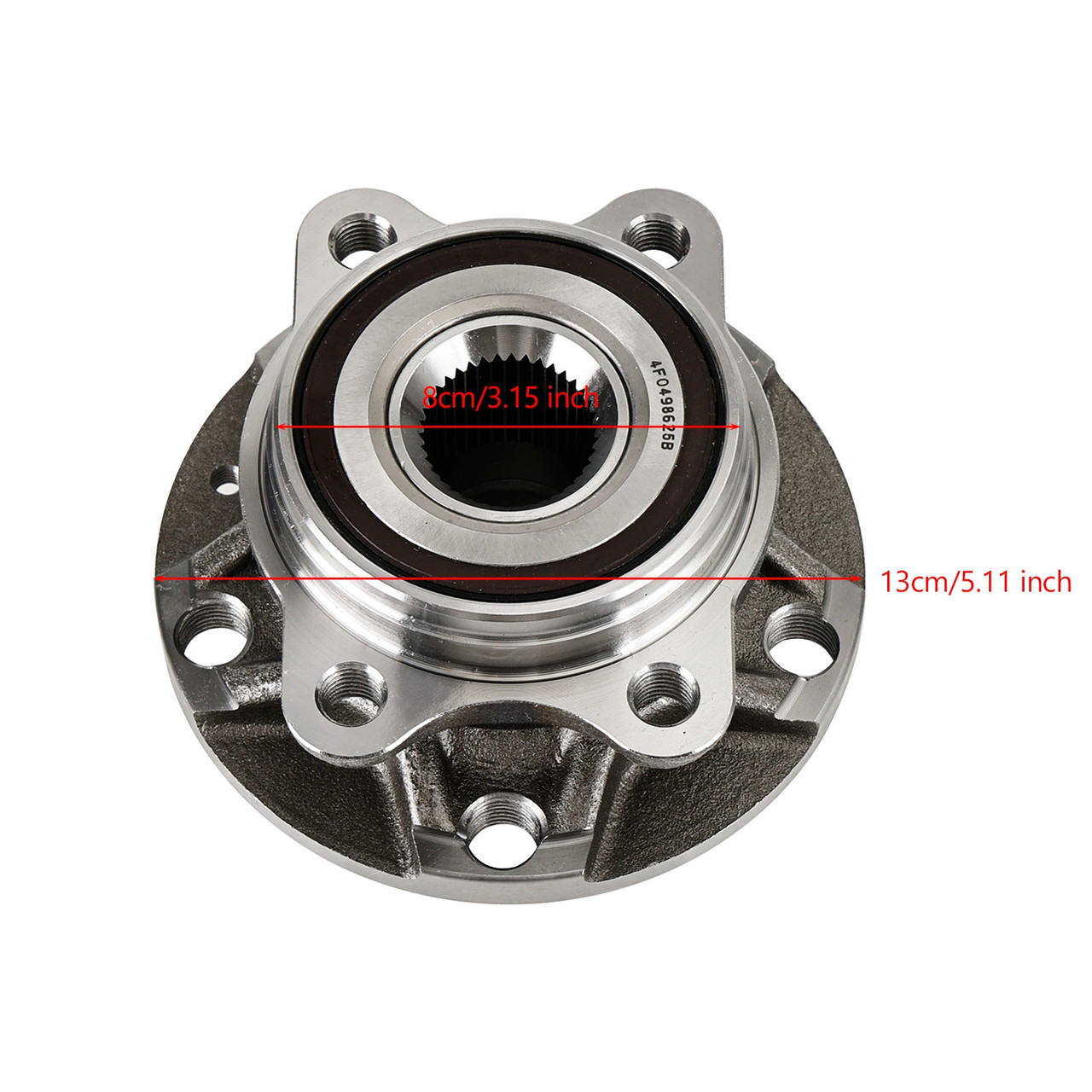 Front Wheel Bearing Hub 4F0498625B For Audi A6 A6 Allroad C6 4F2 4F5 R8 422 423 427 429