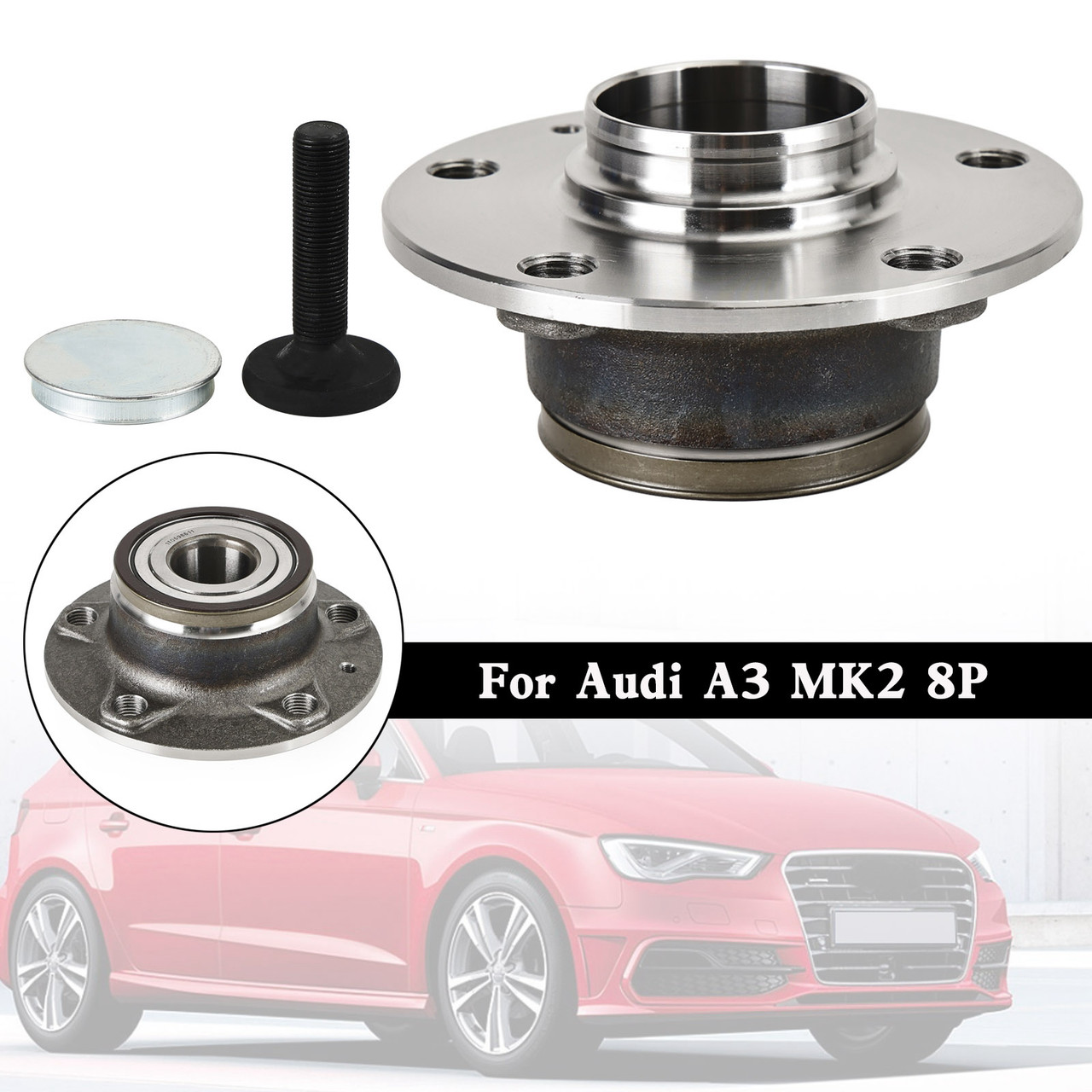 32mm Rear Wheel Bearing Hub 1T0598611 For Audi A3 MK2 8P