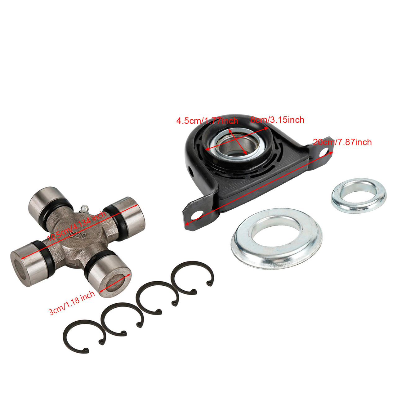 Driveshaft Carrier Bearing and U Joint Kit RBU5-160X3-B For Ford F250 F350 Superduty 4WD