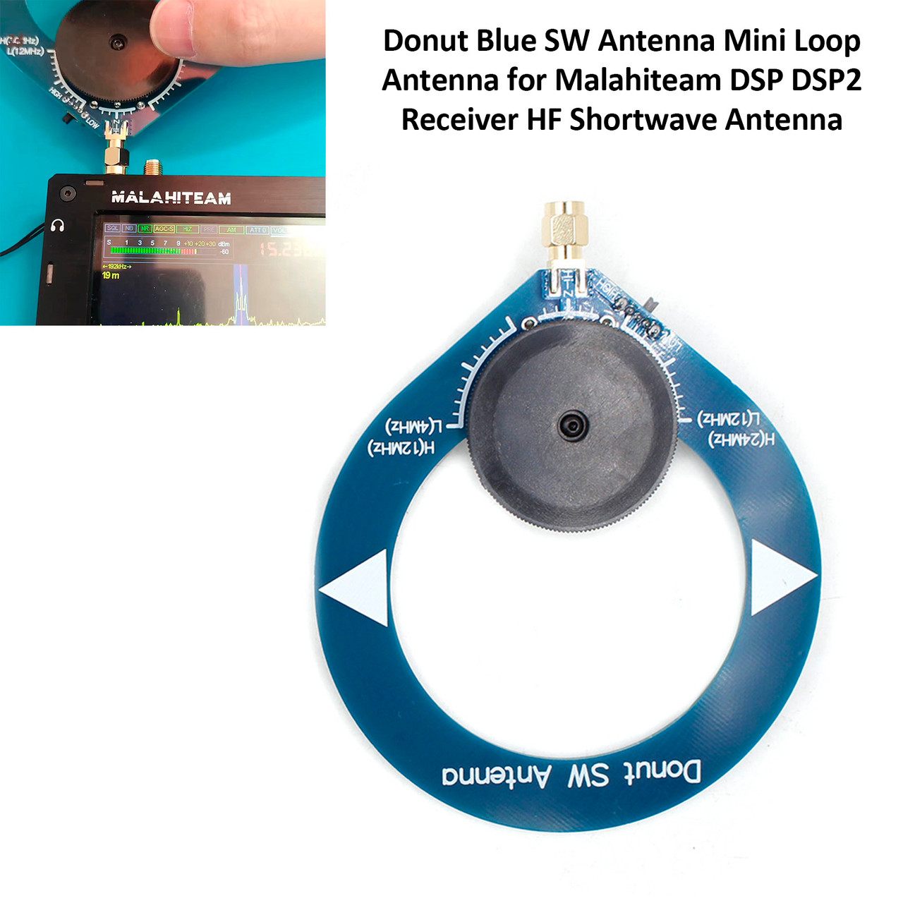 Donut Blue SW HF Shortwave Antenna Mini Loop Antenna for Malahiteam DSP DSP2