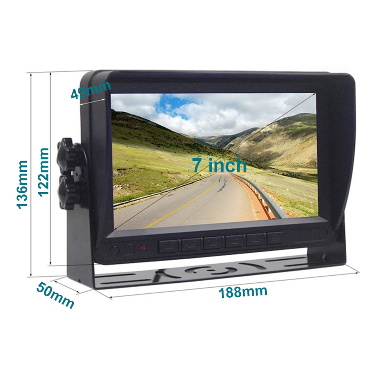 7" Display AHD 1080P Wireless 1CH Rear View Backup Camera Kit for Truck Trailer