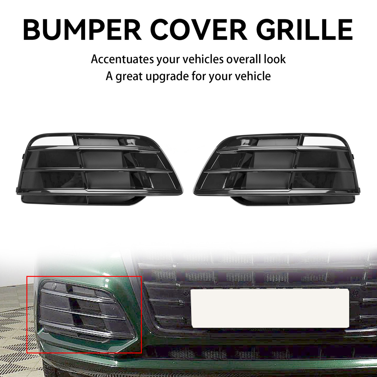 Front Bumper Grille Grill 80A807679MRU6 Fit Audi Q5 SQ5 2018-2022 Pre-Facelift