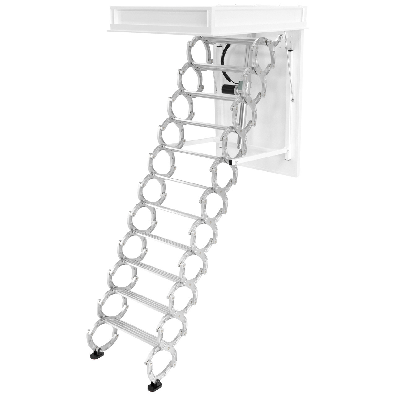 Upgrate Ultralight Smooth Electirc Attic Ladder Remote For Loft 39.37"*27.5" 3M