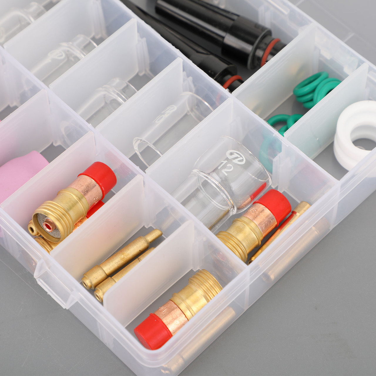 40Pcs TIG Welding Torch Stubby Gas Lens  Glass Cup Kit For WP-17/18/26