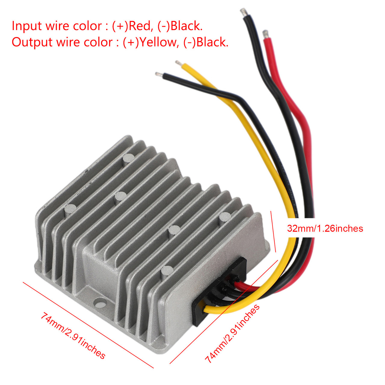 Waterproof DC/DC Converter Regulator 12V Step Up to 48V 4A 192W