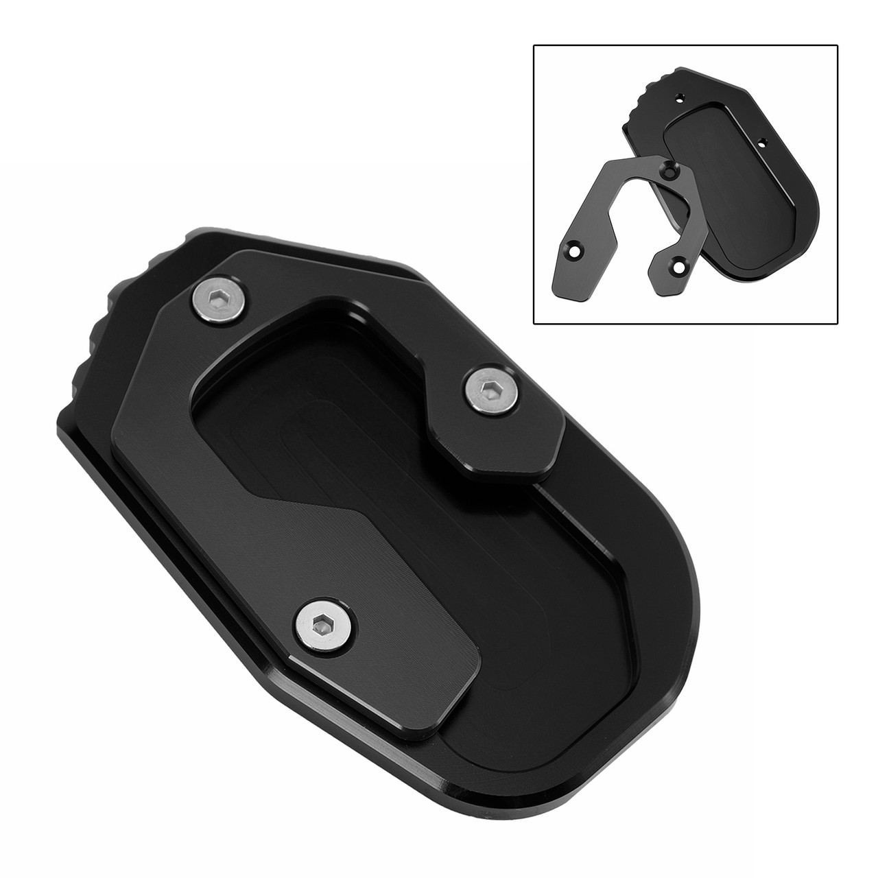 Kickstand Enlarge Plate Pad fit for pan America 1250 2021-2022 BLK