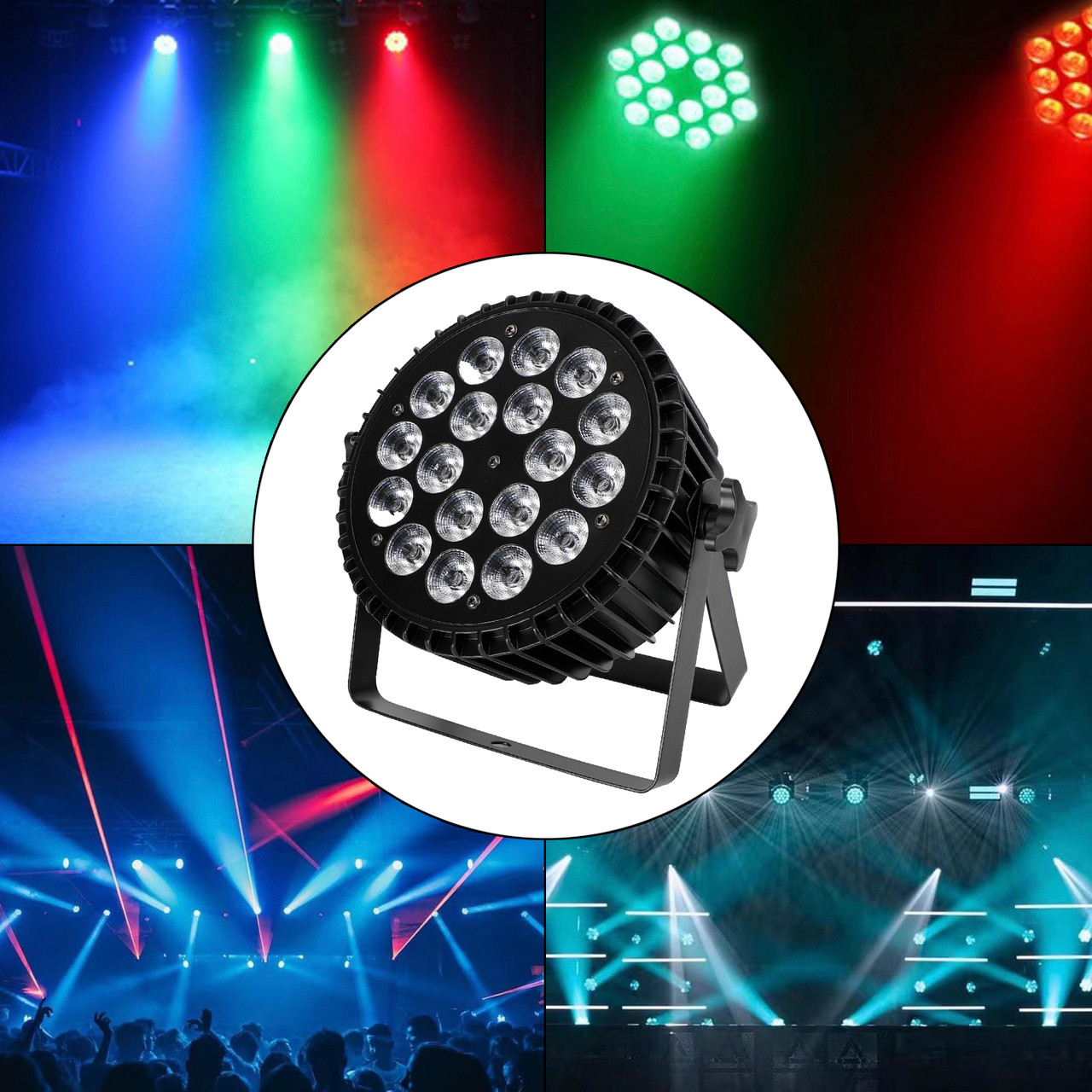 Aluminum Alloy 18x10w LED Par Stage Light RGBWA+UV DJ Disco Party Club Light