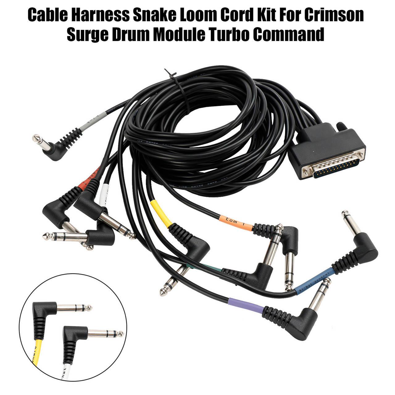 Cable Harness Snake Loom Cord Kit For Crimson Surge Drum Module Turbo Command