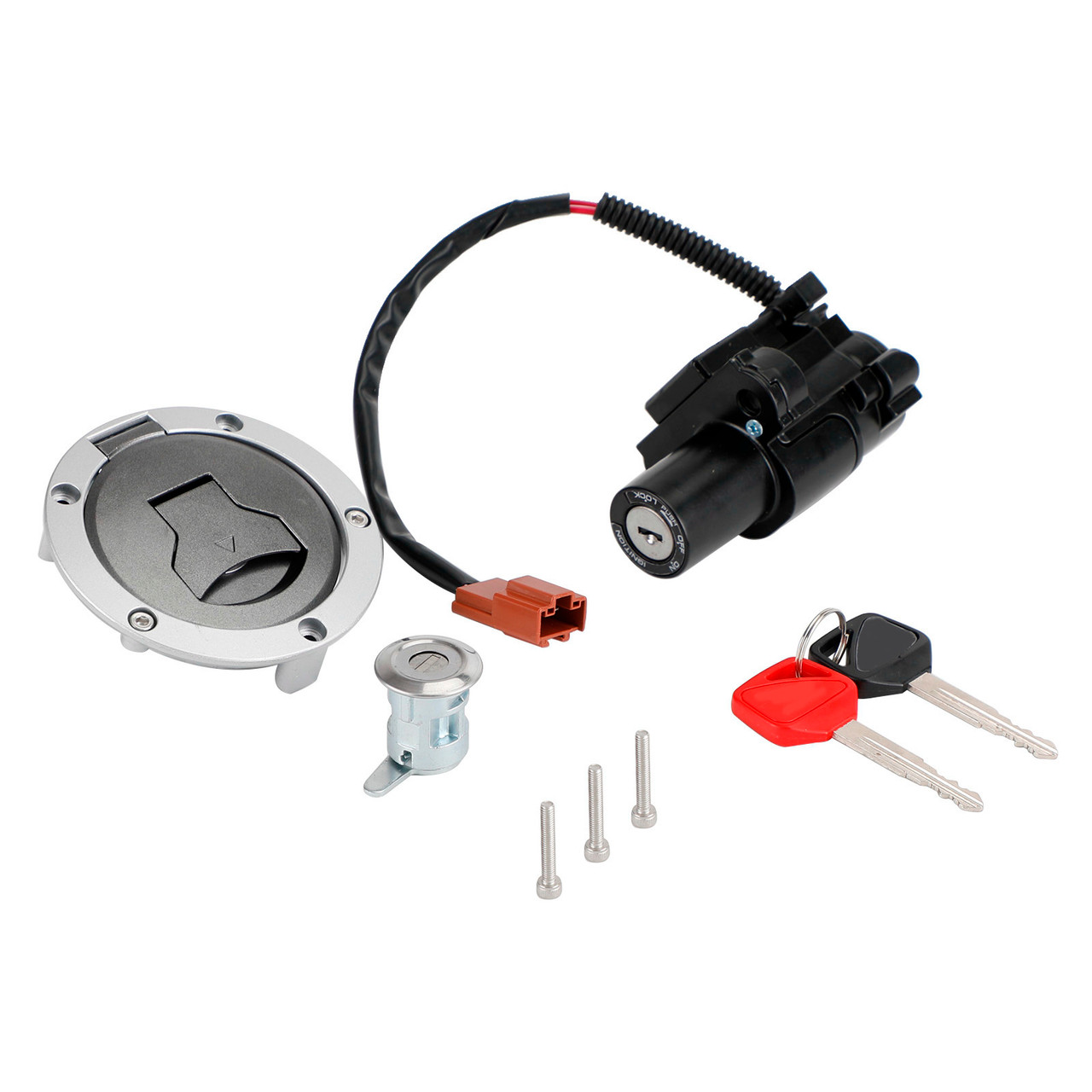 Ignition Switch Fuel Tank Cap Keys Lock Set For Honda Grom 125 Rebel 300 Cbr500r