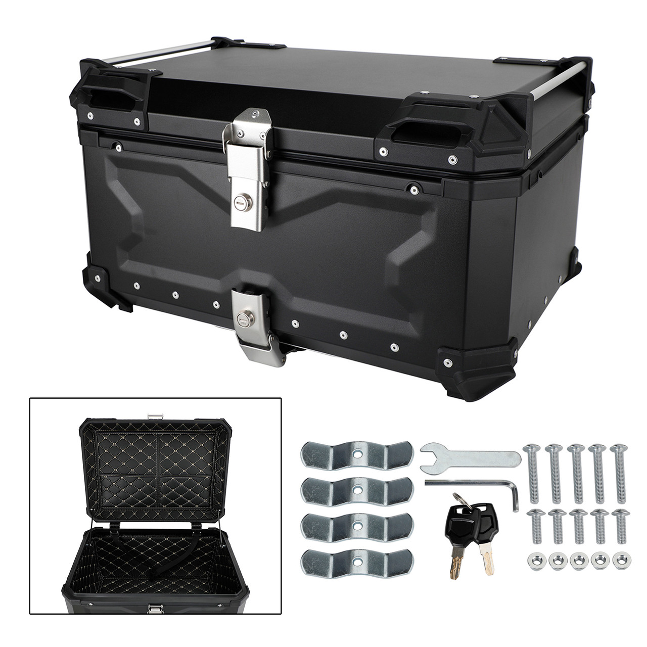 Universal Tail Box Case Top Luggage Box 65L For Bmw R1200GS R1250GS F750GS 850GS