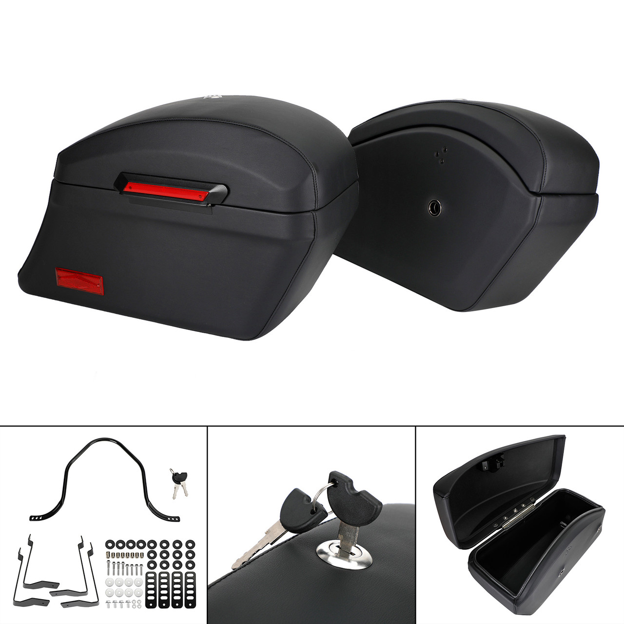 Hard Bag Saddlebag & Heavy Duty Mounting Kit For Yamaha Ds650 1100