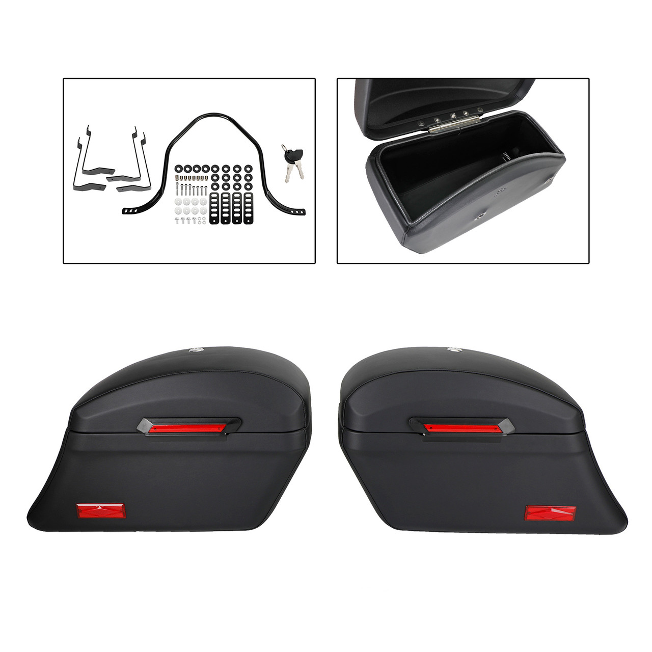 Hard Bag Saddlebag & Heavy Duty Mounting Kit For Yamaha Ds650 1100
