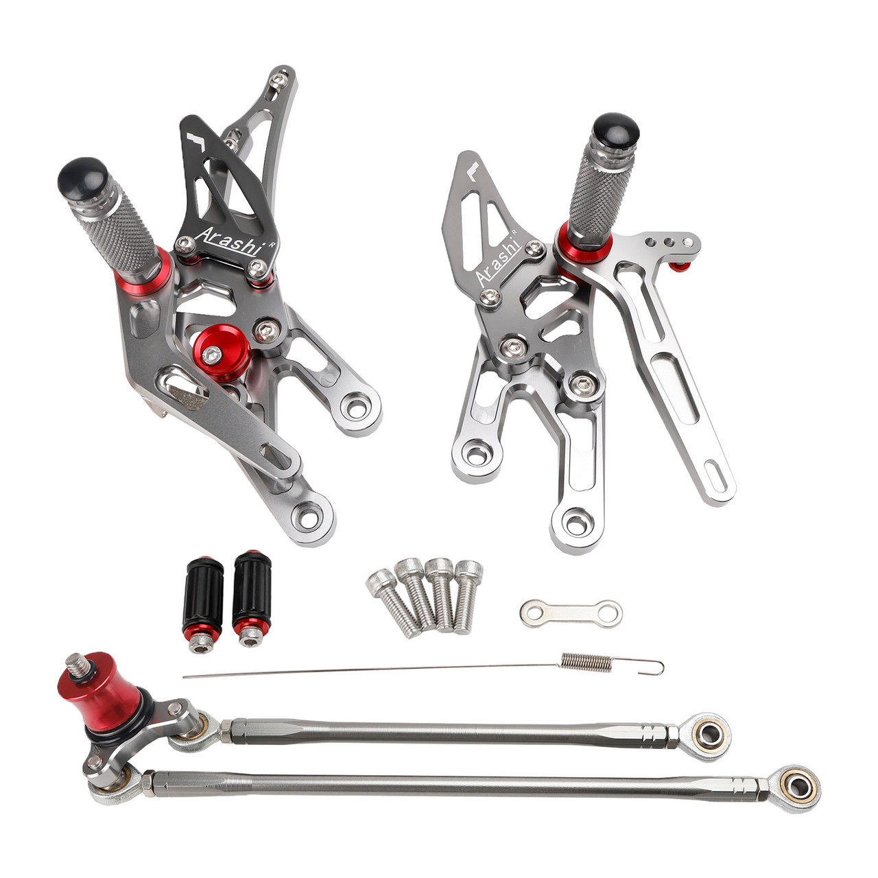 Racing Gray Rear Sets Footpegs Footrest For Honda CBR600RR 03-06