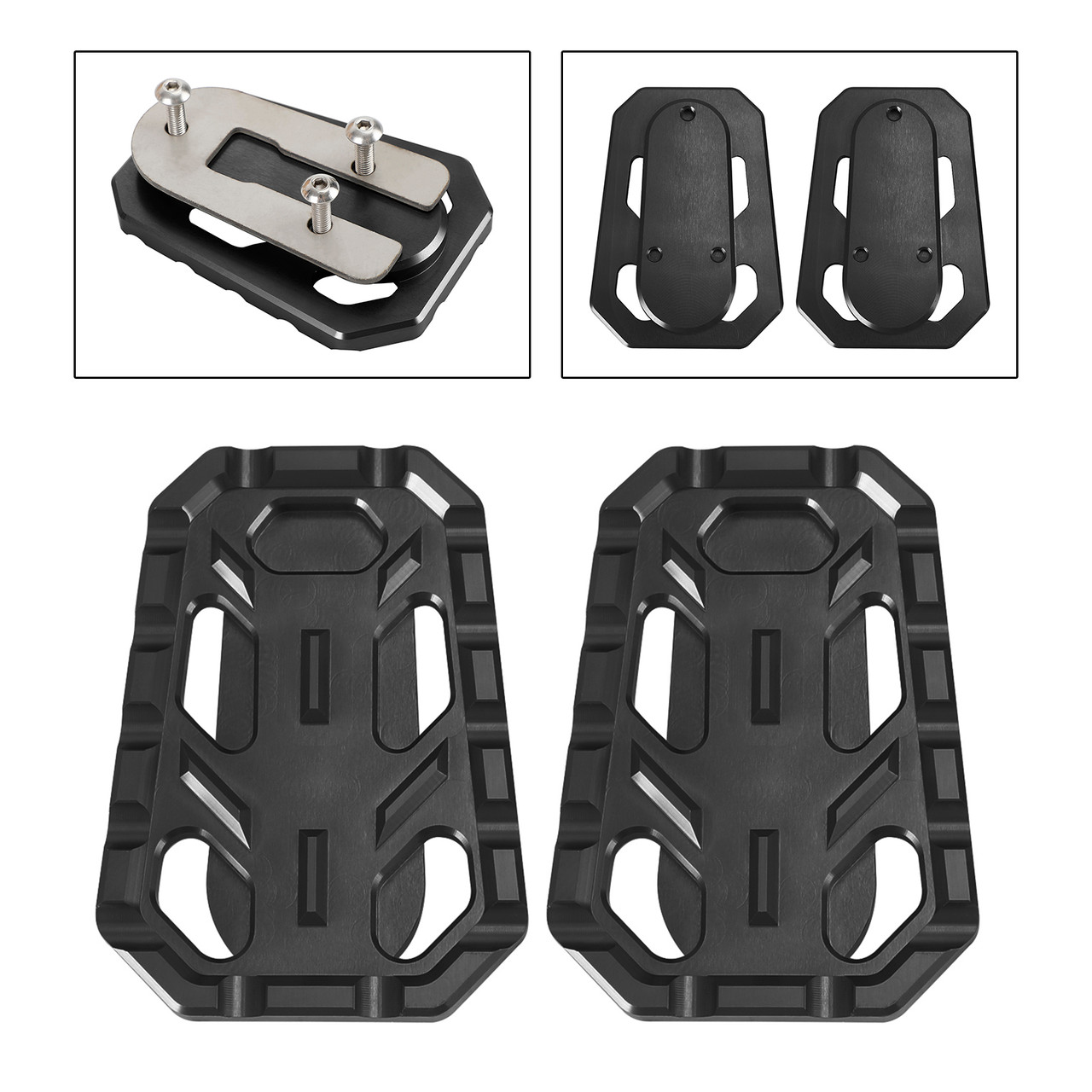 Cnc Driver Footrests Covers Driver Pedal Black For TR Scrambler 1200 Tiger