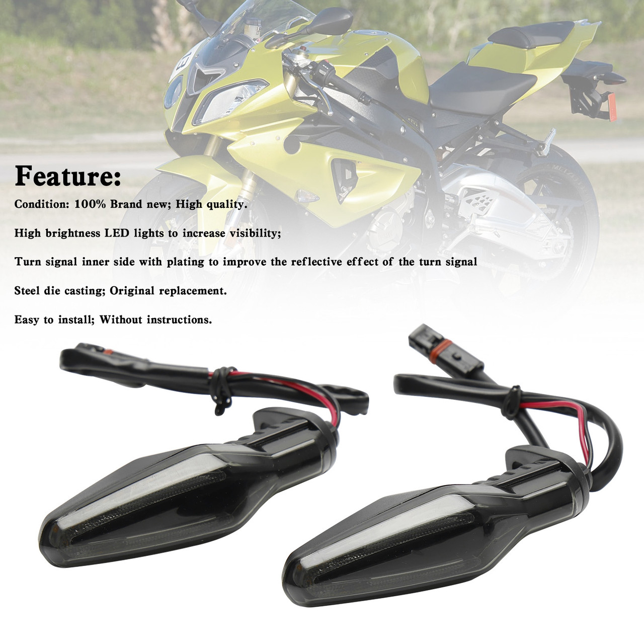 LED Turn Signal Lights For BMW S1000XR S1000R R1250GS ADV CE 04 2020-2023