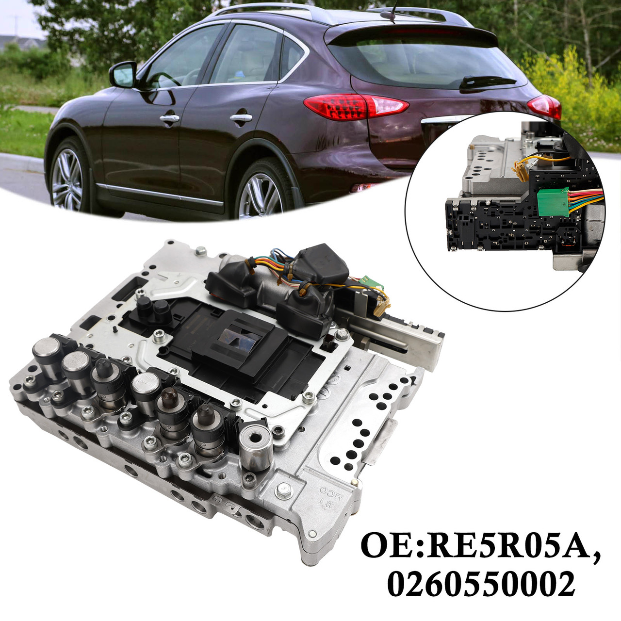 Infiniti G37 2008 5 SP R/AWD V6 3.7L RE5R05A 0260550002 Valve Body Solenoid TCM