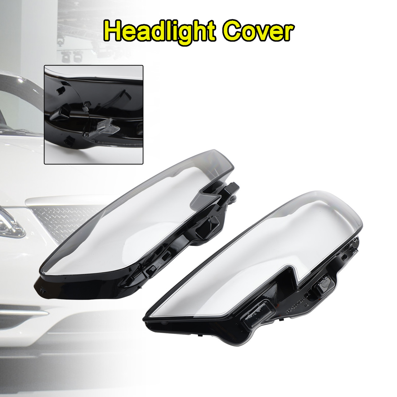 Left +Right Headlight Lens Plastic Cover Shell 8V0941783 84 For Audi A3 2017 - 2020