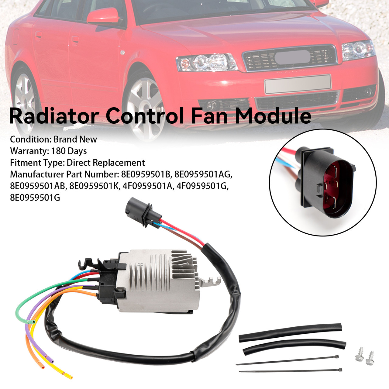 Radiator Fan Control Unit Module 8E0959501AB fit Audi A4 8E2 8E5 B6 8E0959501AG