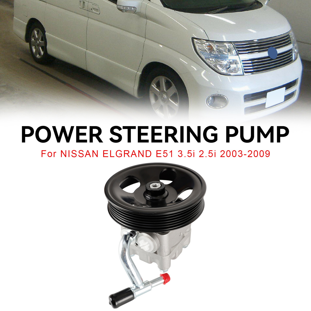 Power Steering Pump 8X113468 Fit Nissan Elgrand E51 3.5I 2.5I 2003-2009