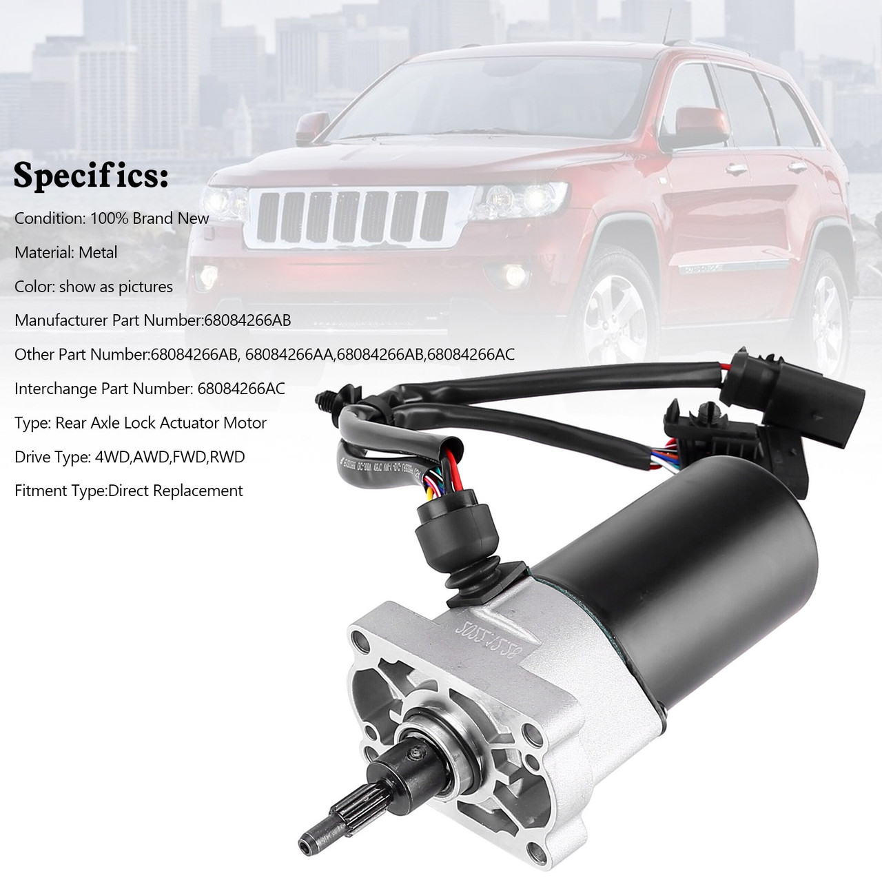 Rear Axle Differential Locking Motor 68084266AB For Jeep Grand Cherokee