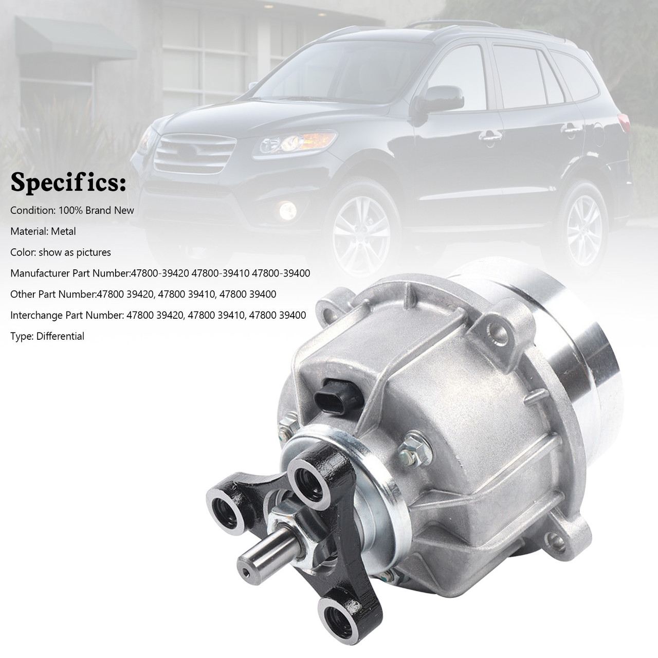 デプス Differential Coupling Assy 47800-39400 4WD For Hyundai Santa Fe