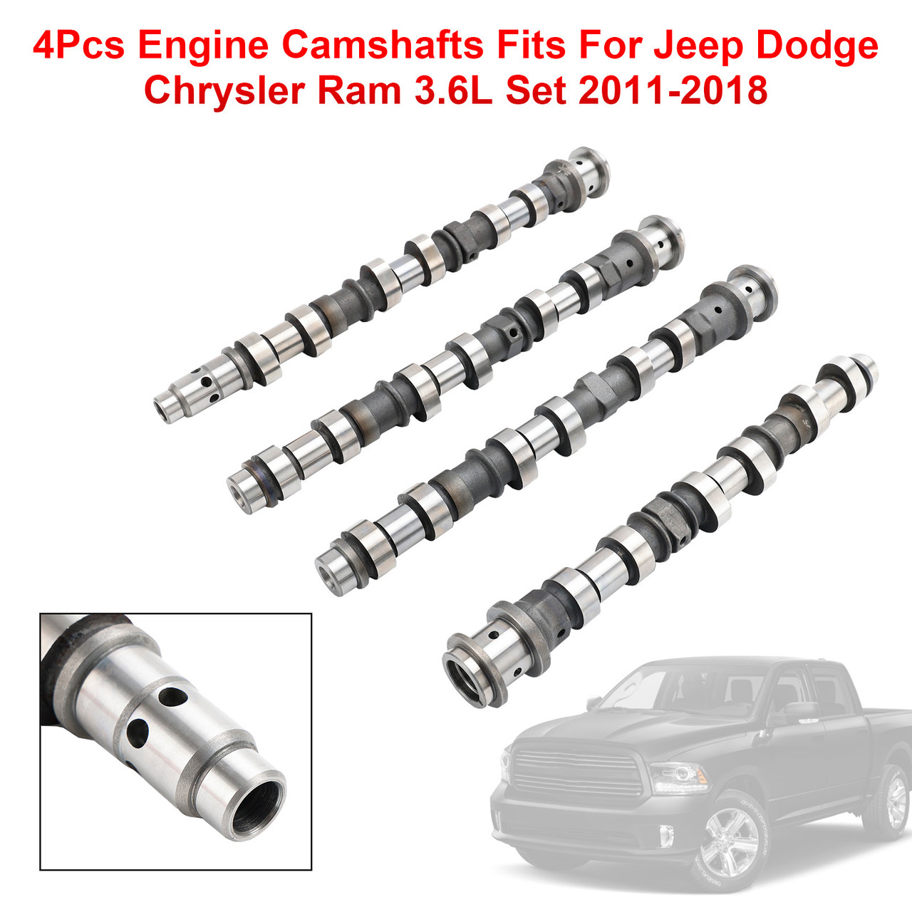 4Pcs Engine Camshafts Fits For Jeep Dodge Chrysler Ram 3.6L Set 2011-2018