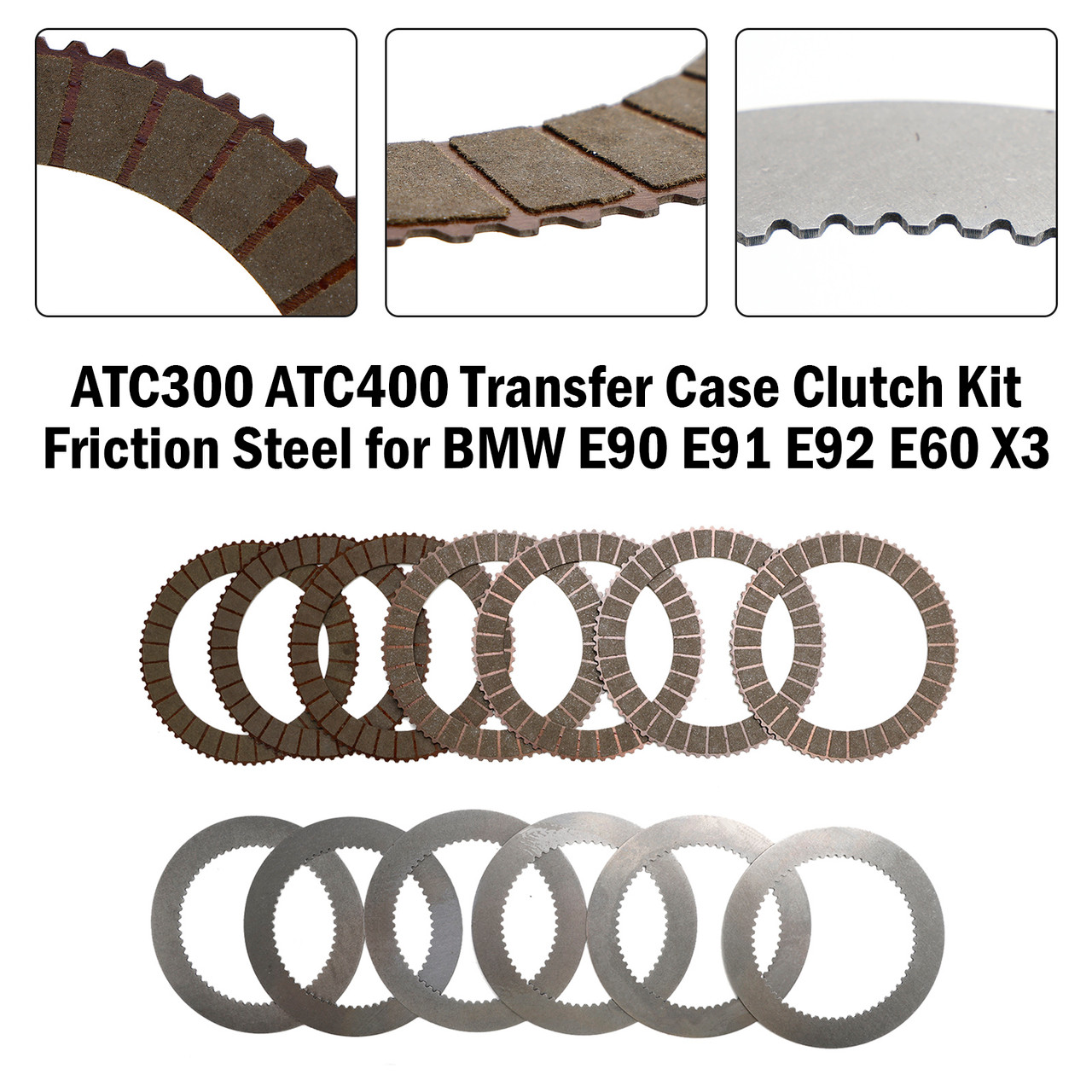 ATC300 ATC400 Transfer Case Clutch Kit Friction Steel for BMW E90 E91 E92 E60 X3