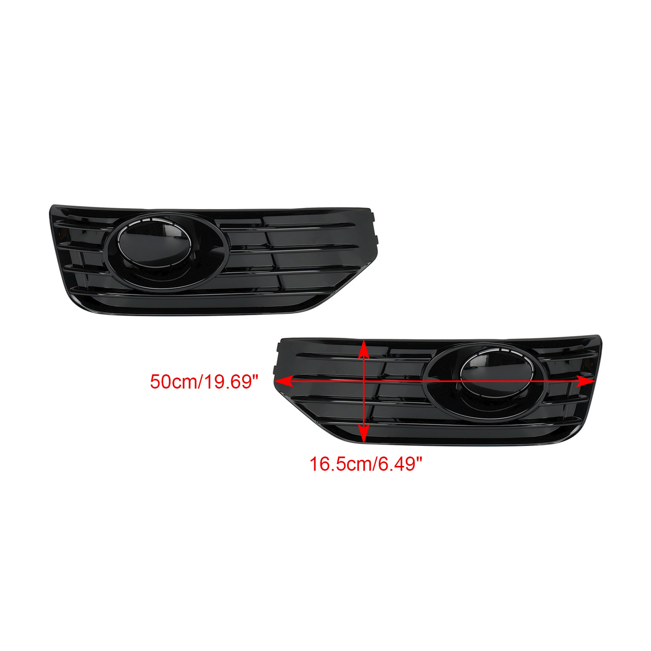 Fog Lamp Light Cover Insert S-line Grill Fit VW T5 T5.1 2010-2015 Gloss Black