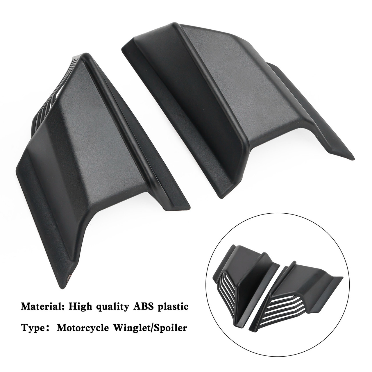 Body Winglet Side Deflector Air Wing Spoiler for HONDA ADV-150 2019-2022 BLK Body Winglet Side Deflector Air Wing Spoiler for HONDA ADV-150 2019-2022 BLK