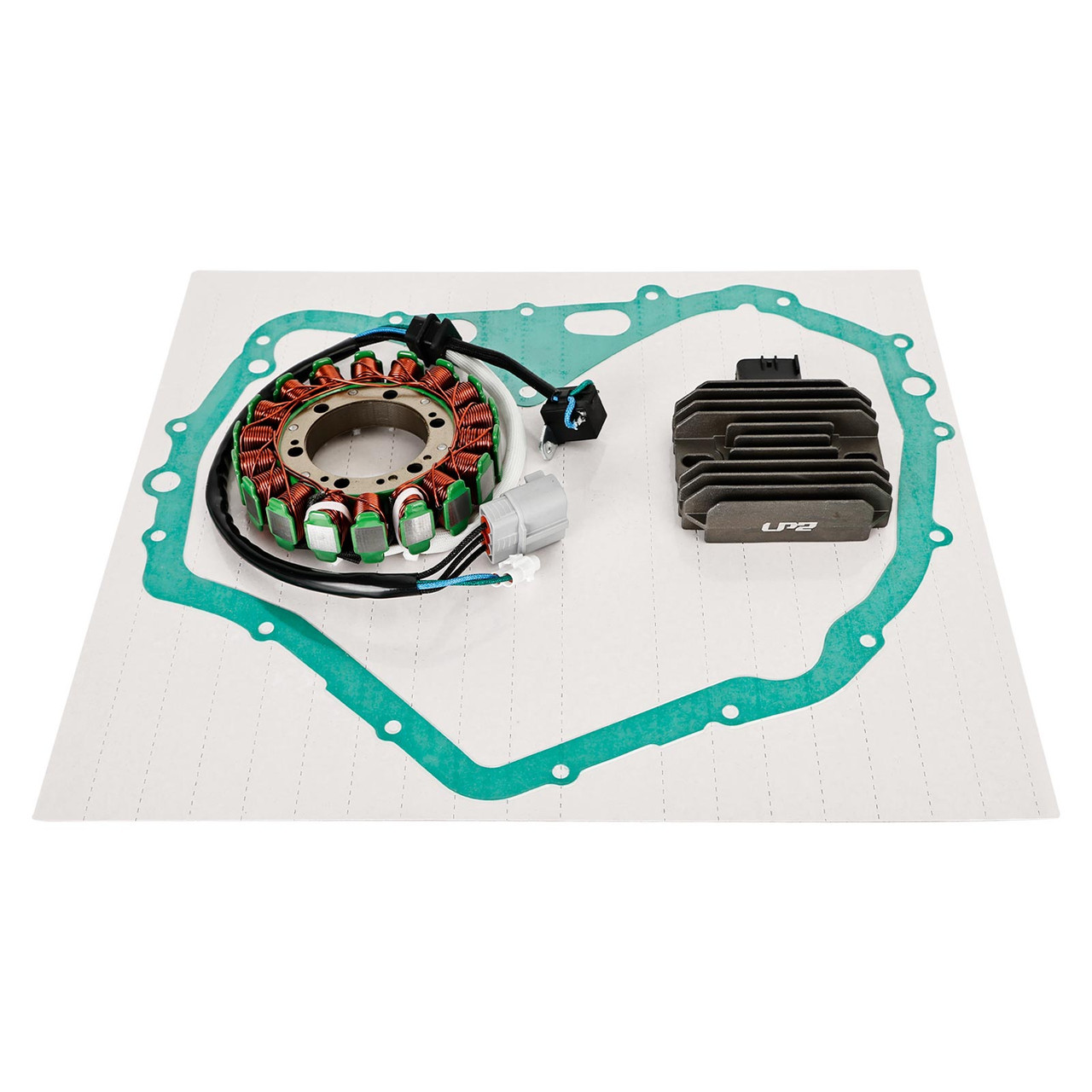 Magneto Stator + Voltage Rectifier + Gasket For Suzuki LTF 400F King Quad 00-17