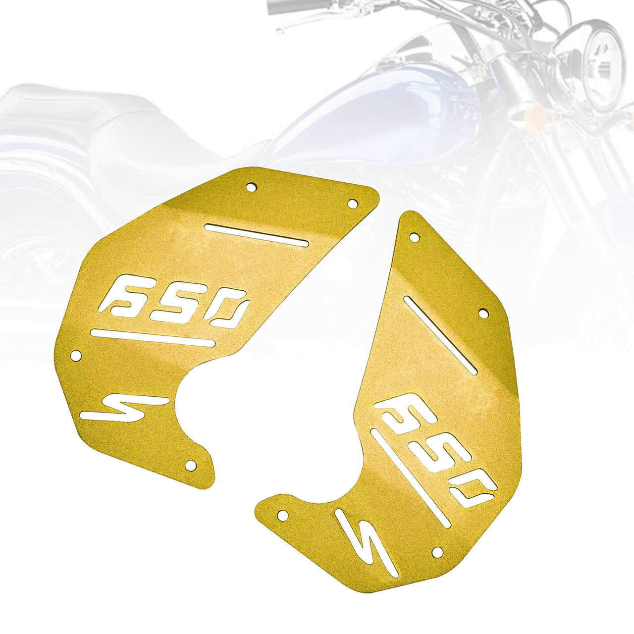 Engine Cover Plate Side Panel Gold For Kawasaki Vulcan S En650 Vn650 15-22 Cafe