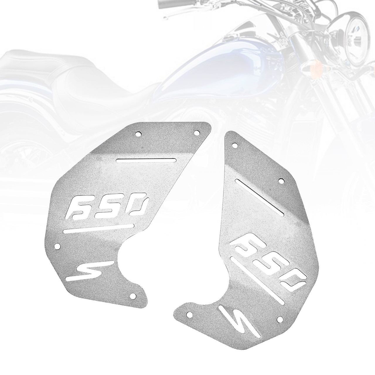 Engine Cover Plate Side Panel Silver For Kawasaki Vulcan S En Vn650 15-22 Cafe