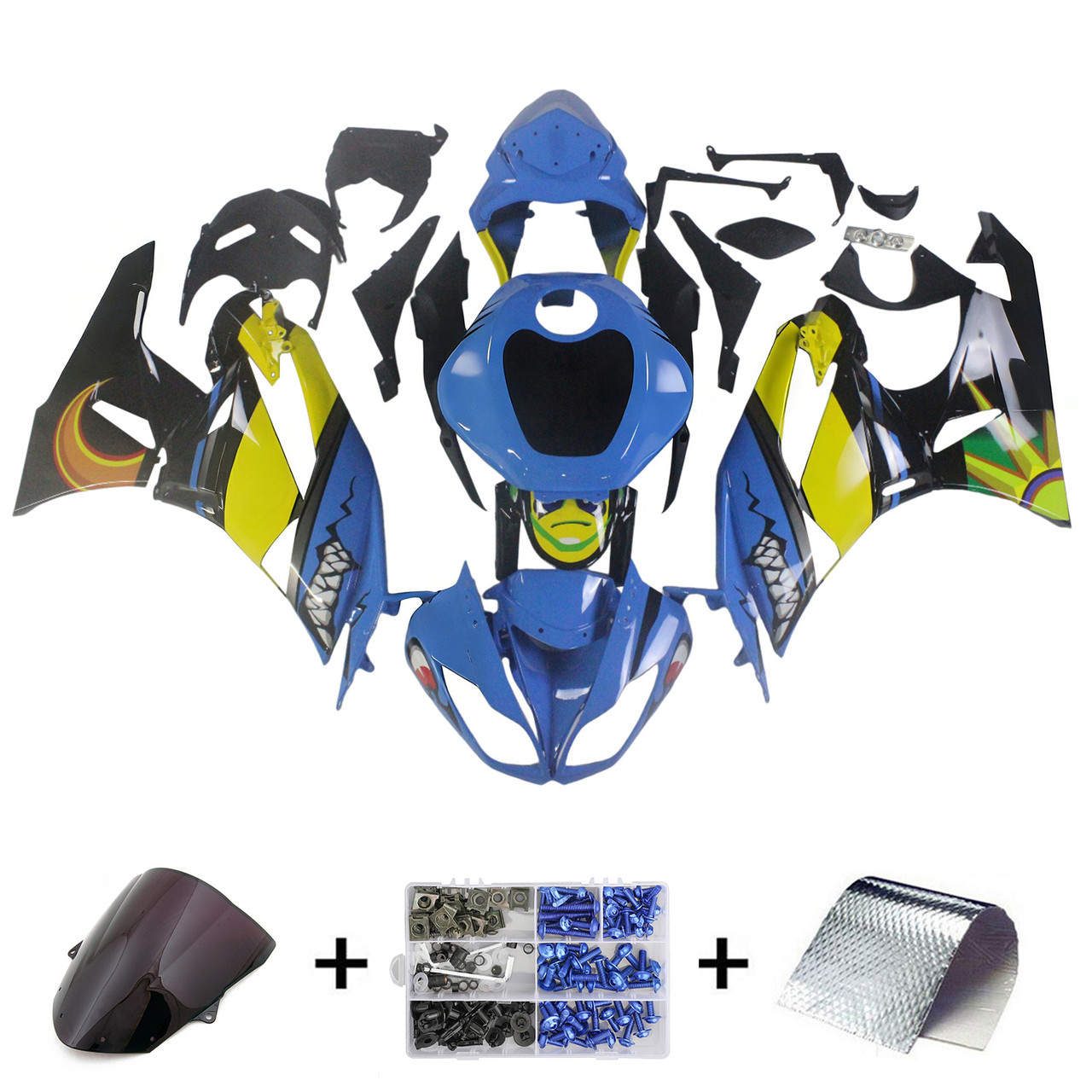 2009-2012 Kawasaki ZX6R 636 Amotopart Fairing Kit Generic #127