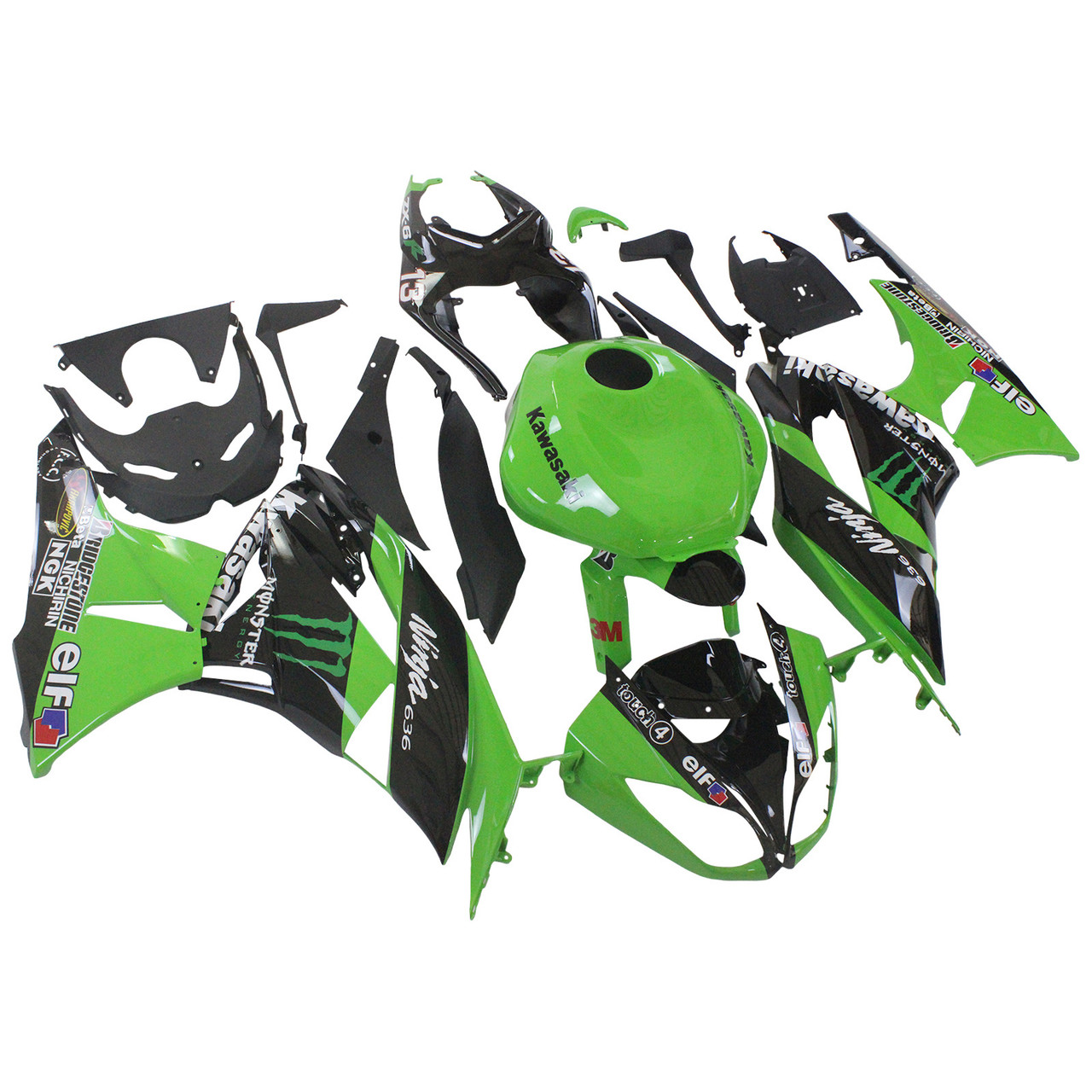 2009-2012 Kawasaki ZX6R 636 Amotopart Fairing Kit Generic #139