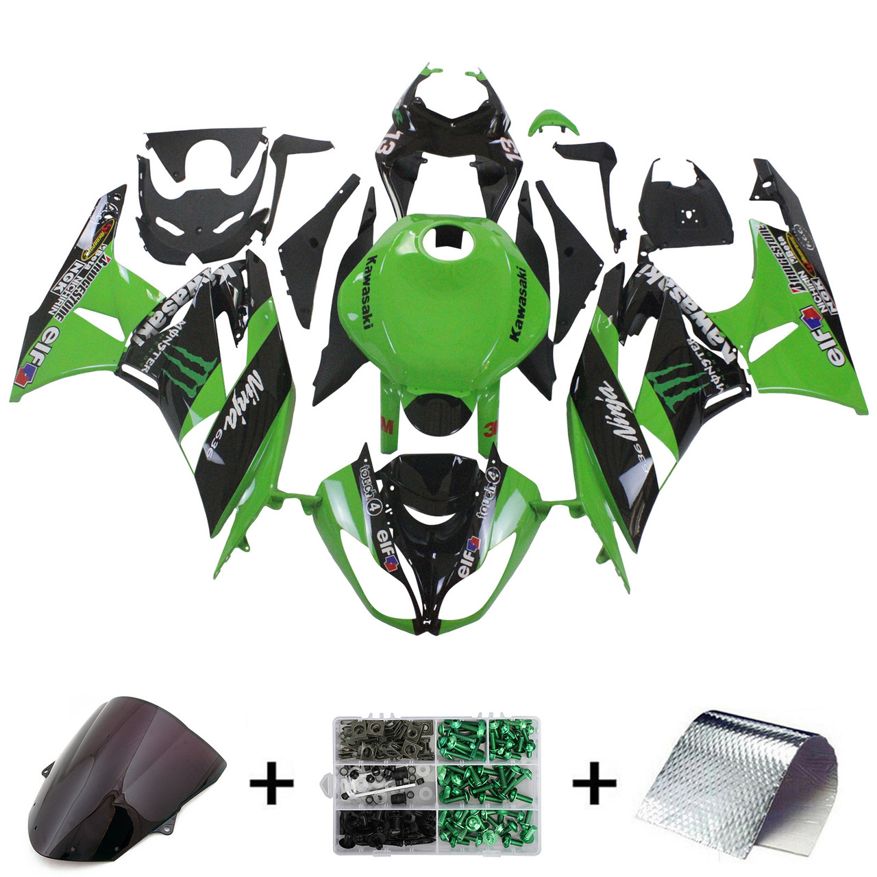 2009-2012 Kawasaki ZX6R 636 Amotopart Fairing Kit Generic #139