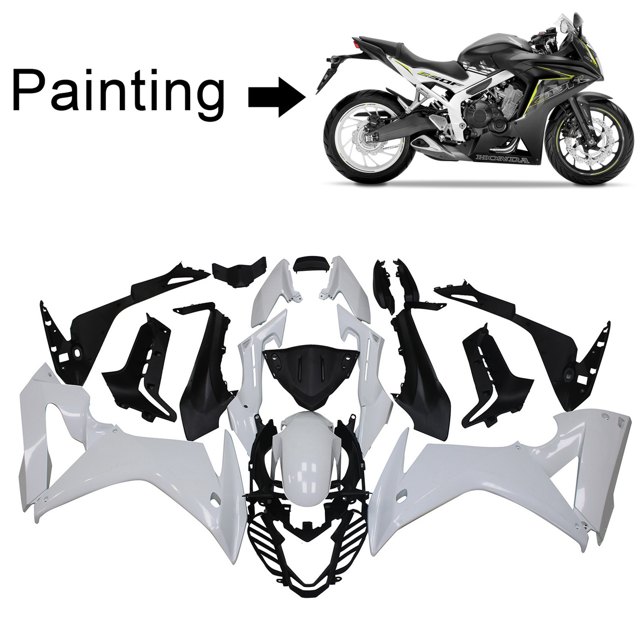 2017-2019 Honda CBR650F Amotopart Fairing Kit Generic #104