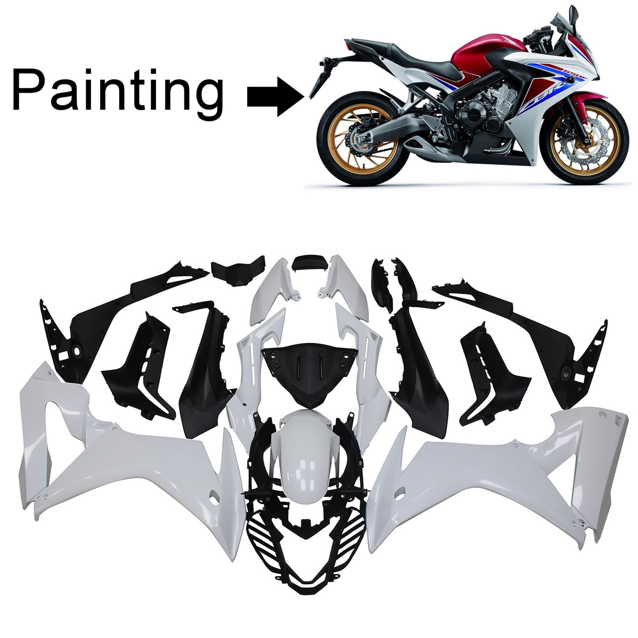 2017-2019 Honda CBR650F Amotopart Fairing Kit Generic #105