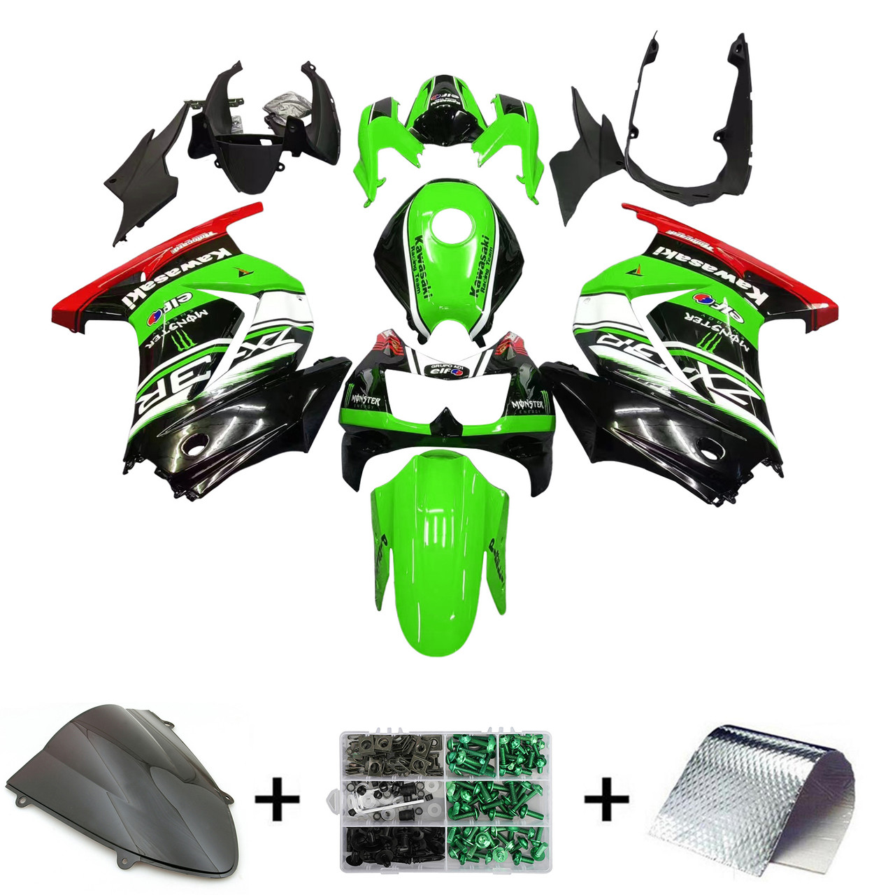  2008-2012 Kawasaki EX250/Ninja250R Amotopart Fairing Kit Generic #121