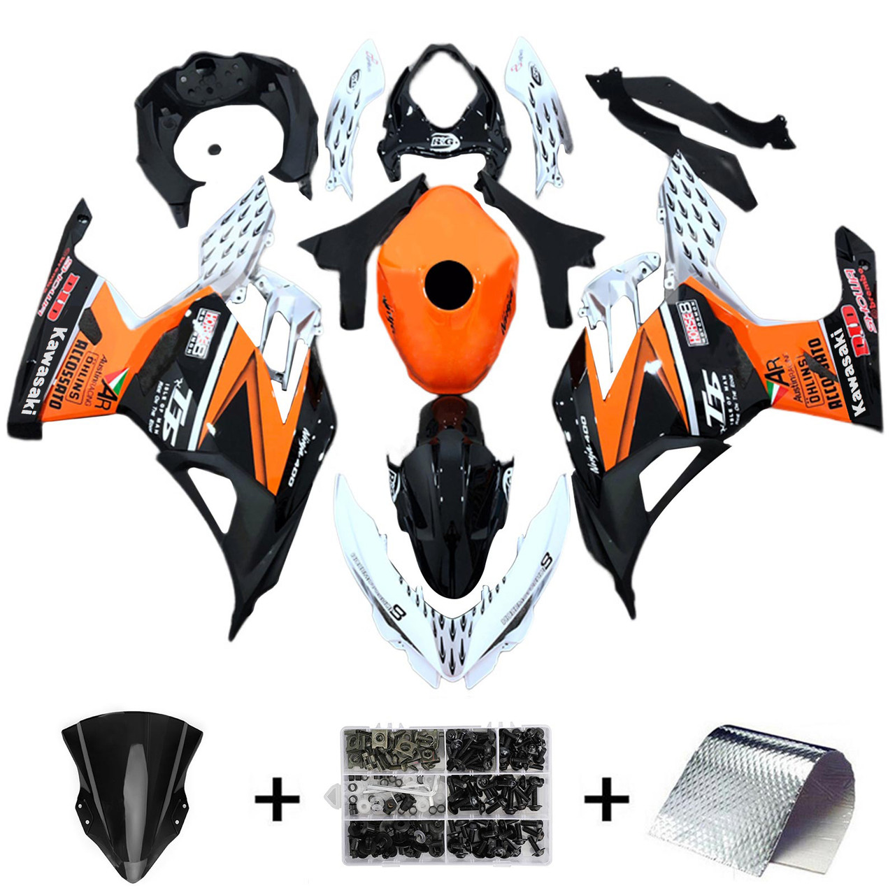 2018-2023 Kawasaki EX400/Ninja400 Amotopart Fairing Kit Generic #124