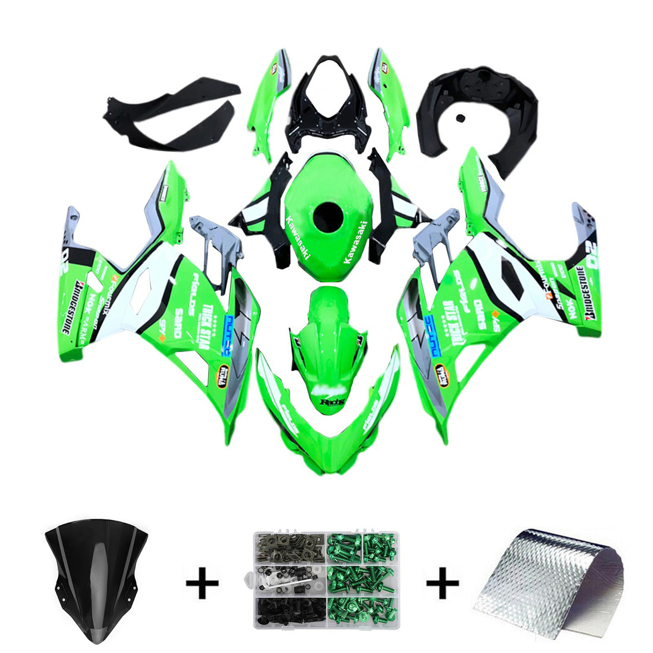 2018-2023 Kawasaki EX400/Ninja400 Amotopart Fairing Kit Generic #127