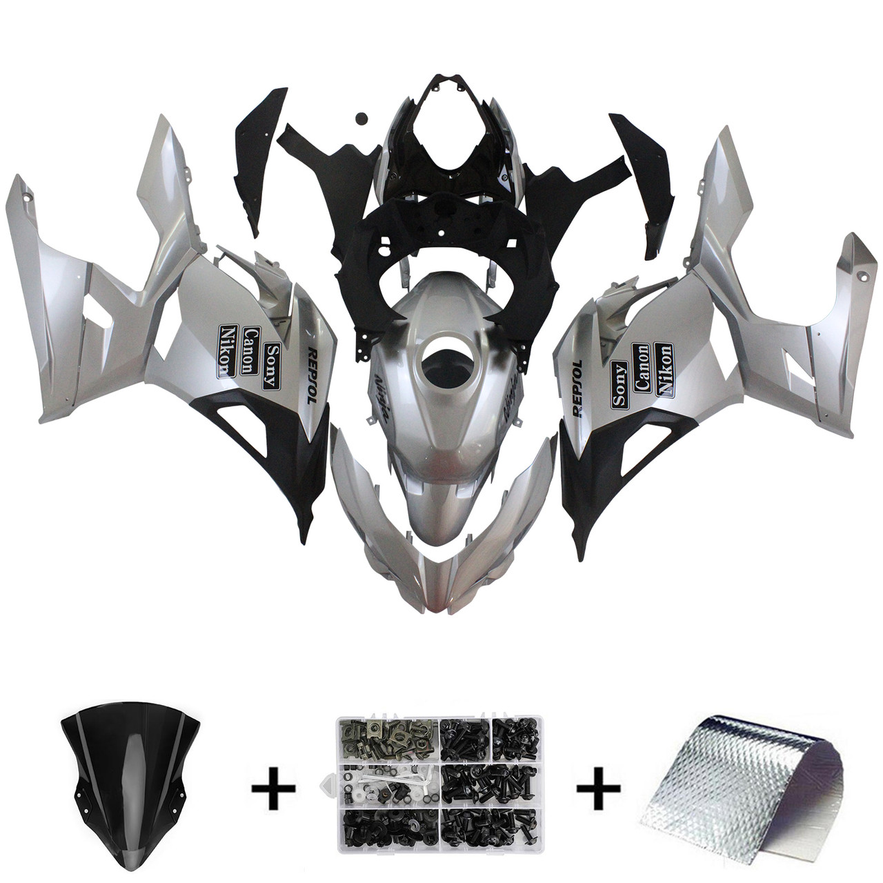 2018-2023 Kawasaki EX400/Ninja400 Amotopart Fairing Kit Generic #141 2018-2023 Kawasaki EX400/Ninja400 Amotopart Fairing Kit Generic #141
