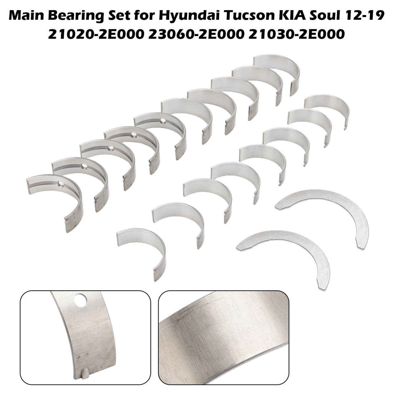 Main Bearing Set for Hyundai Tucson KIA Soul 12-19 21020-2E000 23060-2E000