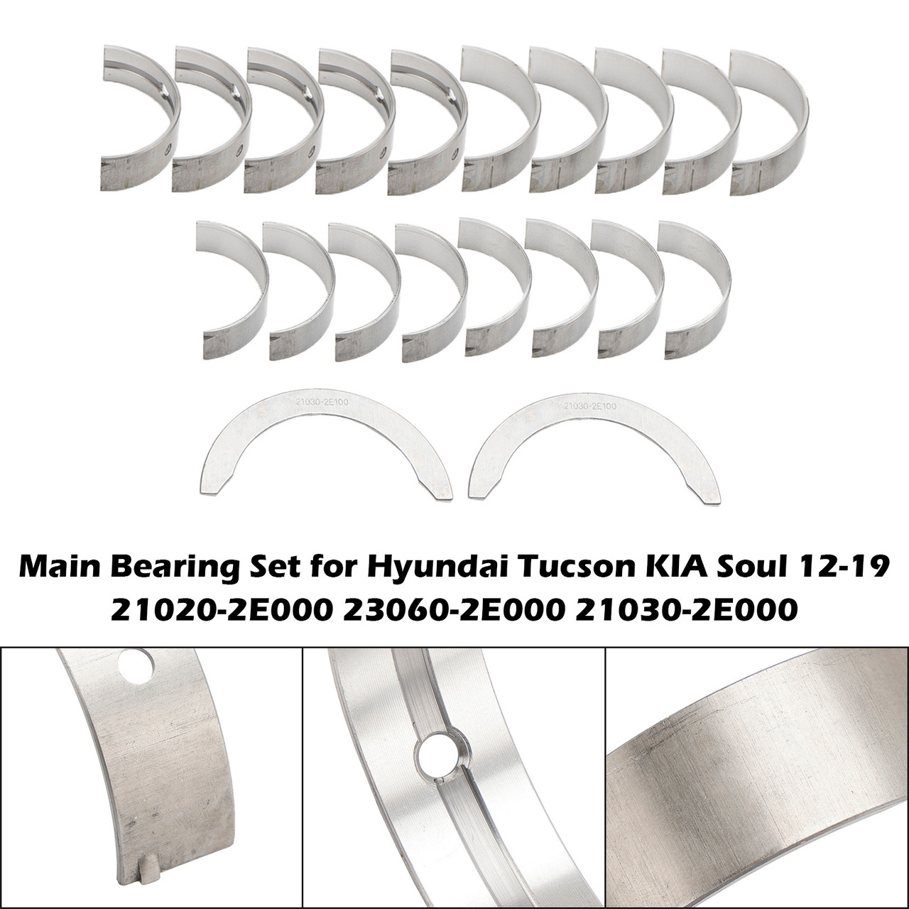 Main Bearing Set for Hyundai Tucson KIA Soul 12-19 21020-2E000 23060-2E000